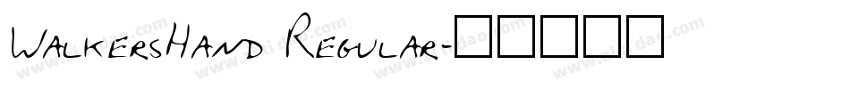 WalkersHand Regular字体转换
